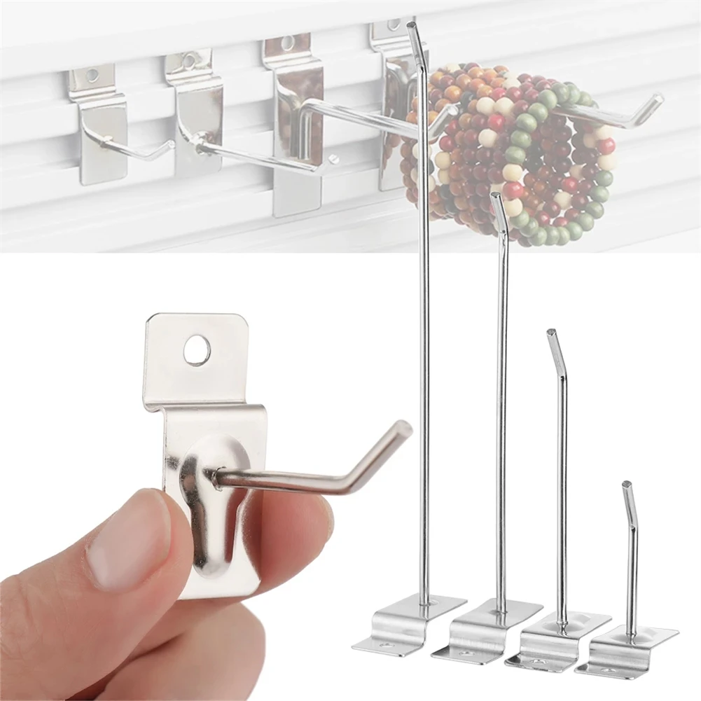 

Peg Board Hooks Metal Peg Retail Shop Slat Walling Storage Racks 10cm 5Pcs