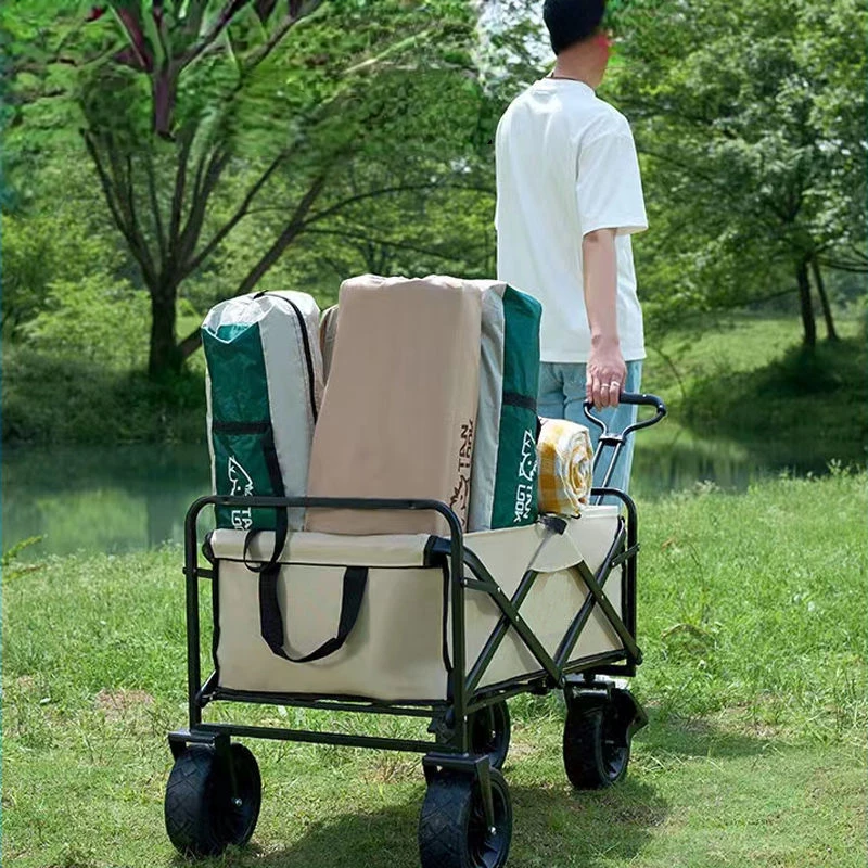 Garden Cart Outdoor Campsite Hand-pulled Small Push Picnic Cart Portable Foldable Home Supermarket Shopping Cart Garden Cart