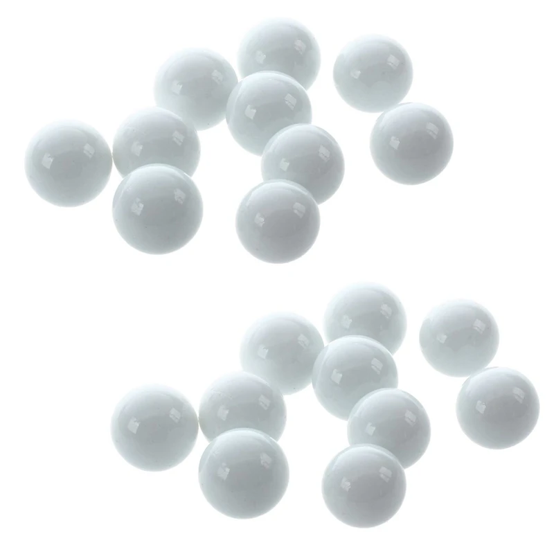 

20 Pcs Marbles 16Mm Glass Marbles Knicker Glass Balls Decoration Color Nuggets Toy White