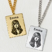 personalized photo necklac hip hop jewelry custom memory pendant necklace with picture name necklace birthday gift for her him