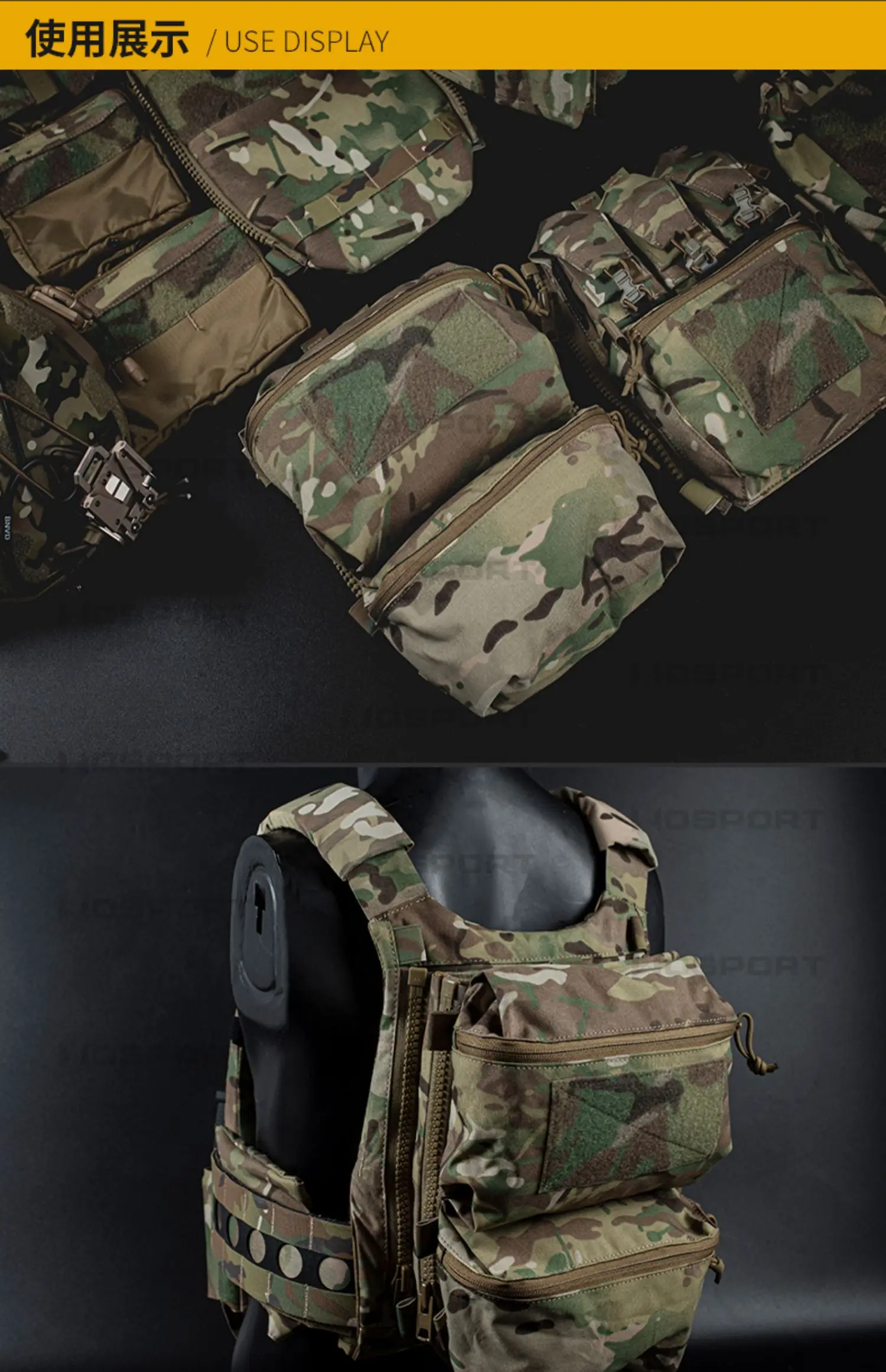 V5 PC Tactical Vest Accessory Bag Outdoor Vest Detachable Backpack Portable Tactical Training Equipment
