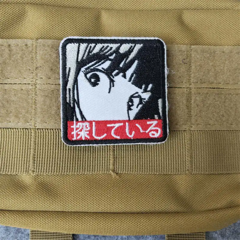 Анимационная вышитая нашивка Rifeng аниме с электрической пилой женские глаза