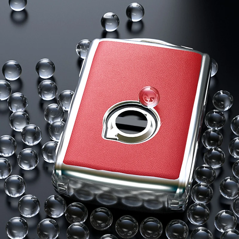 

Fashion Pattern Leather Car Key Case Colorful Car Key Full Cover CNC Metal Protection Shell for Volvo S60 S90 XC40 XC60 XC90 V90