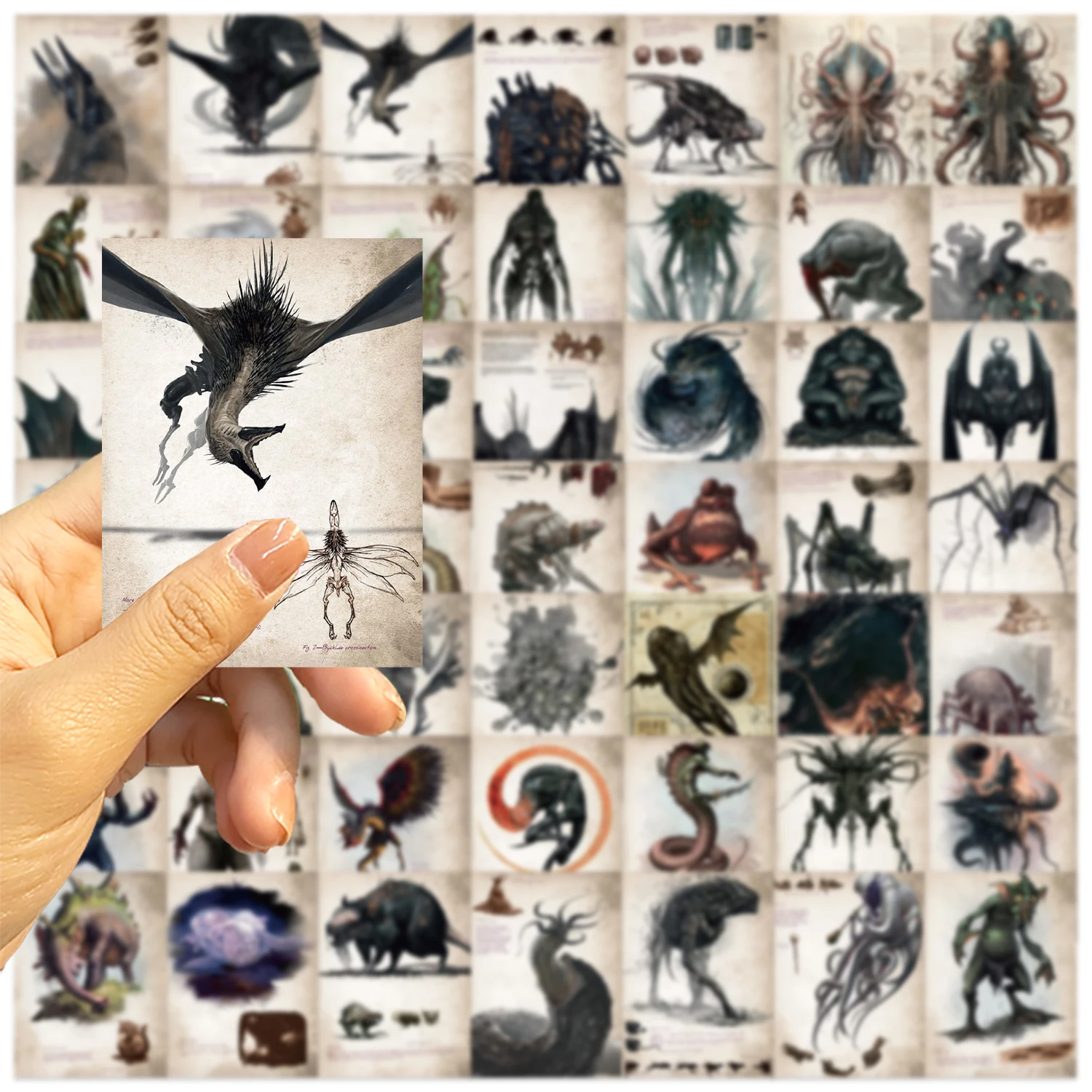 50 шт. Cthulhu Mythos Monsters забавные граффити наклейки виниловые водонепроницаемые пакет