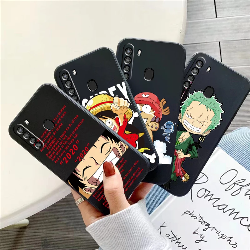 

Japanese Anime ONE PIECE Phone Case For Samsung Galaxy S20 S20FE S20 Ulitra S21 S21FE S21 Plus S21 Ultra Black Funda Back