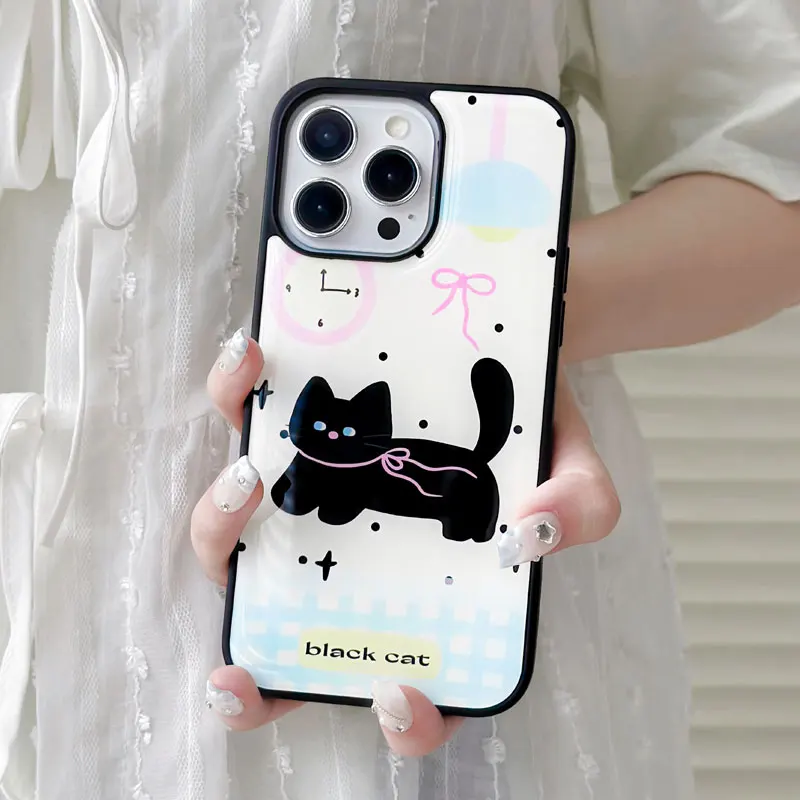 Блестящий ударопрочный защитный чехол с бантом для iPhone 15 14 13 12 11 Pro Max