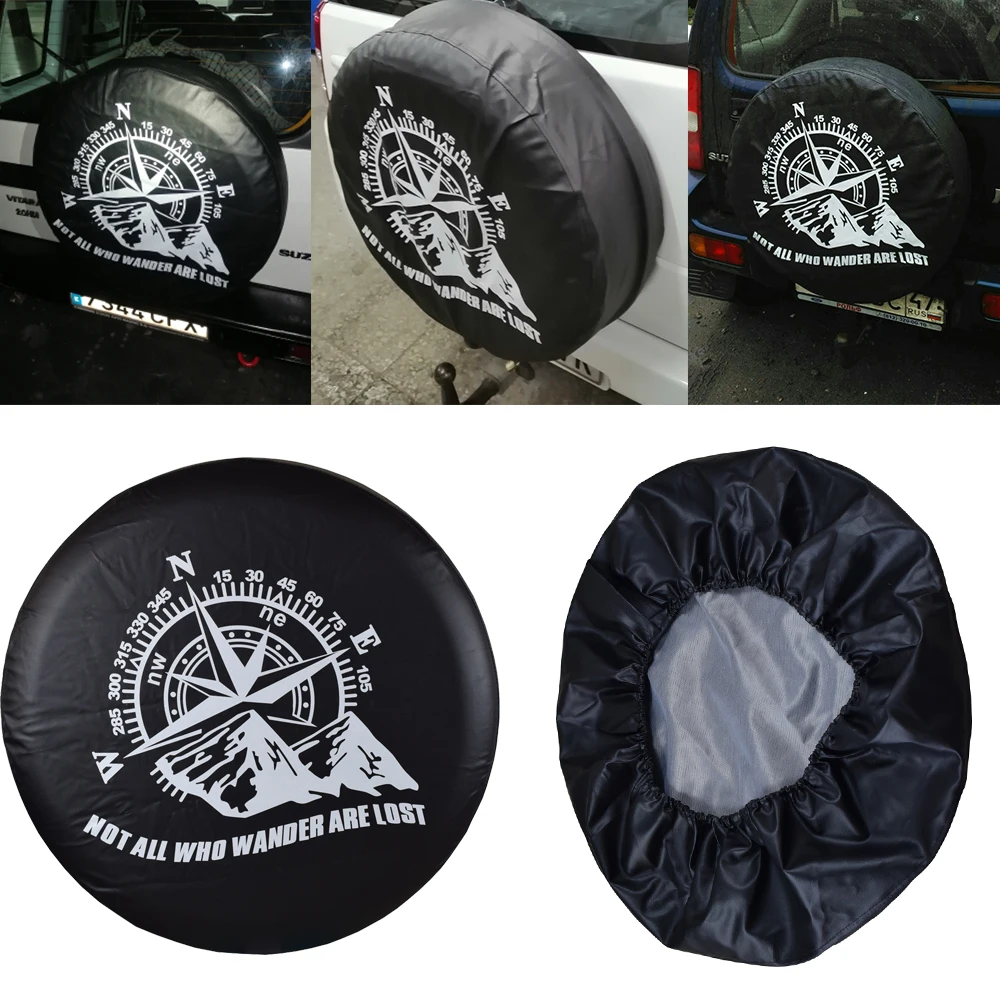 

14 15 16 17 Inch PVC Leather Universal Spare Tire Cover Waterproof Dustproof Anti-UV For Jeep RV SUV Truck Wagon Pickup Etc