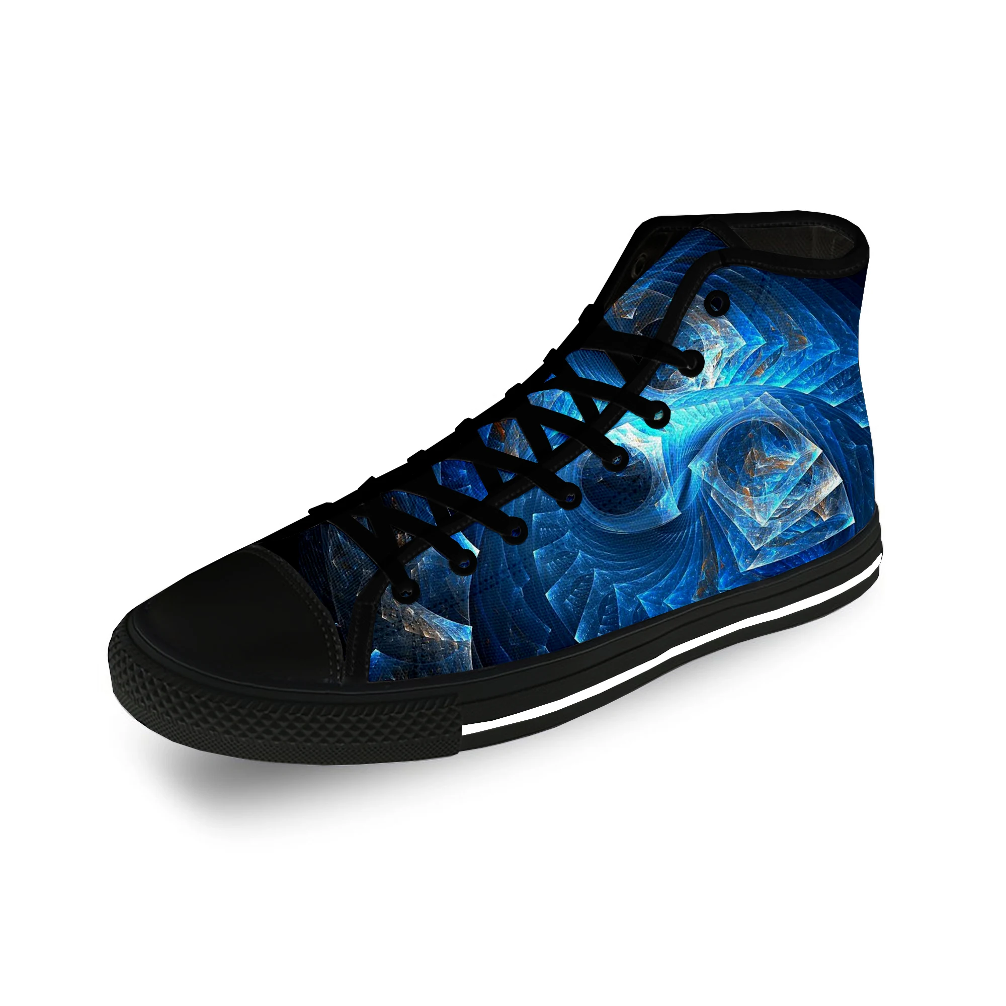

Fractal Dawn Graphic Funny Cool Casual Cloth Fashion 3D Print High Top Canvas Shoes Men Women Lightweight Breathable Sneakers