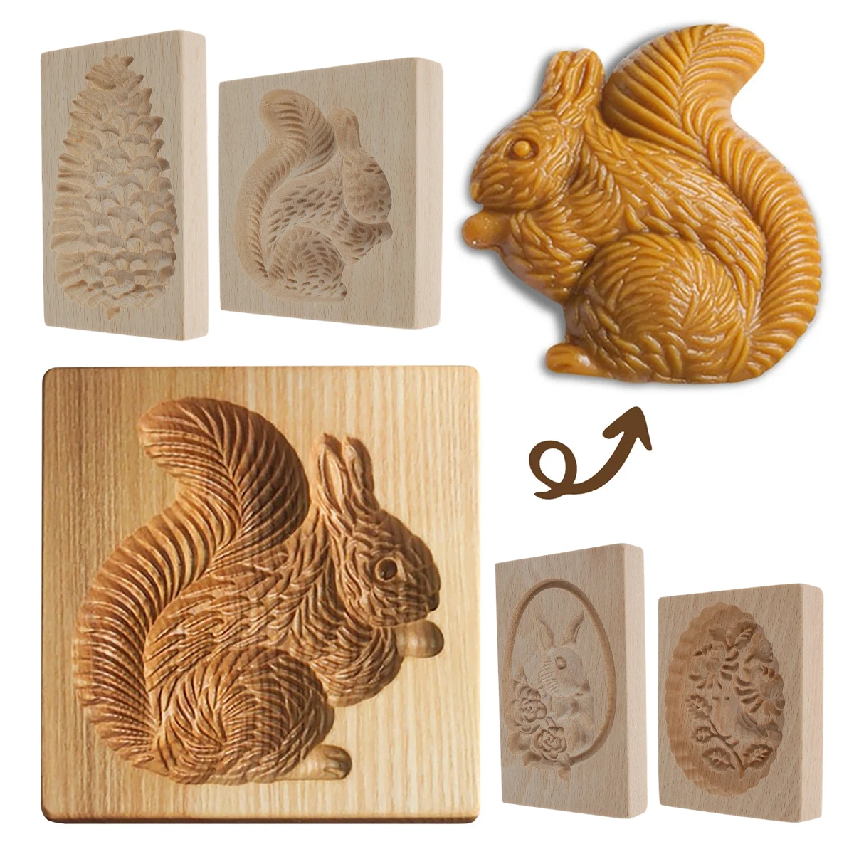 

2 шт., деревянные формы для печенья