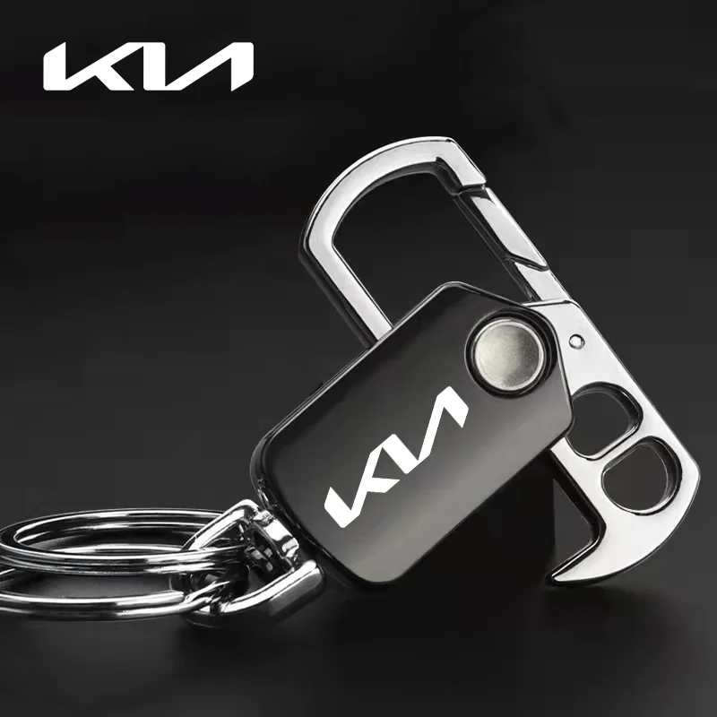 

Car Zinc Alloy Car Emblem Key Ring Keychain For Kia K5 K3 Sportage Picanto RIO car accessories With Logo KeyRing