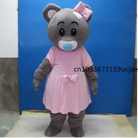 Свадебные костюмы талисмана плюшевого мишки для косплея медведя на Хэллоуин