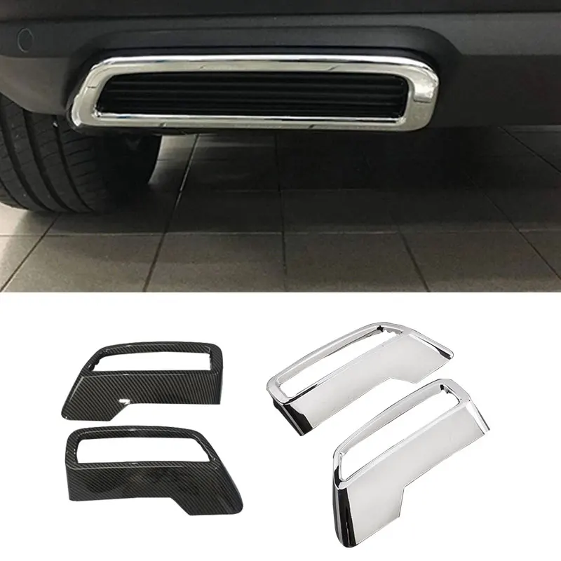 

For Peugeot 3008 4008 5008 2017 2018 2019 2020 2021 Car Rear Exhaust Tail Muffler Pipe End Output Cover Protective Trim
