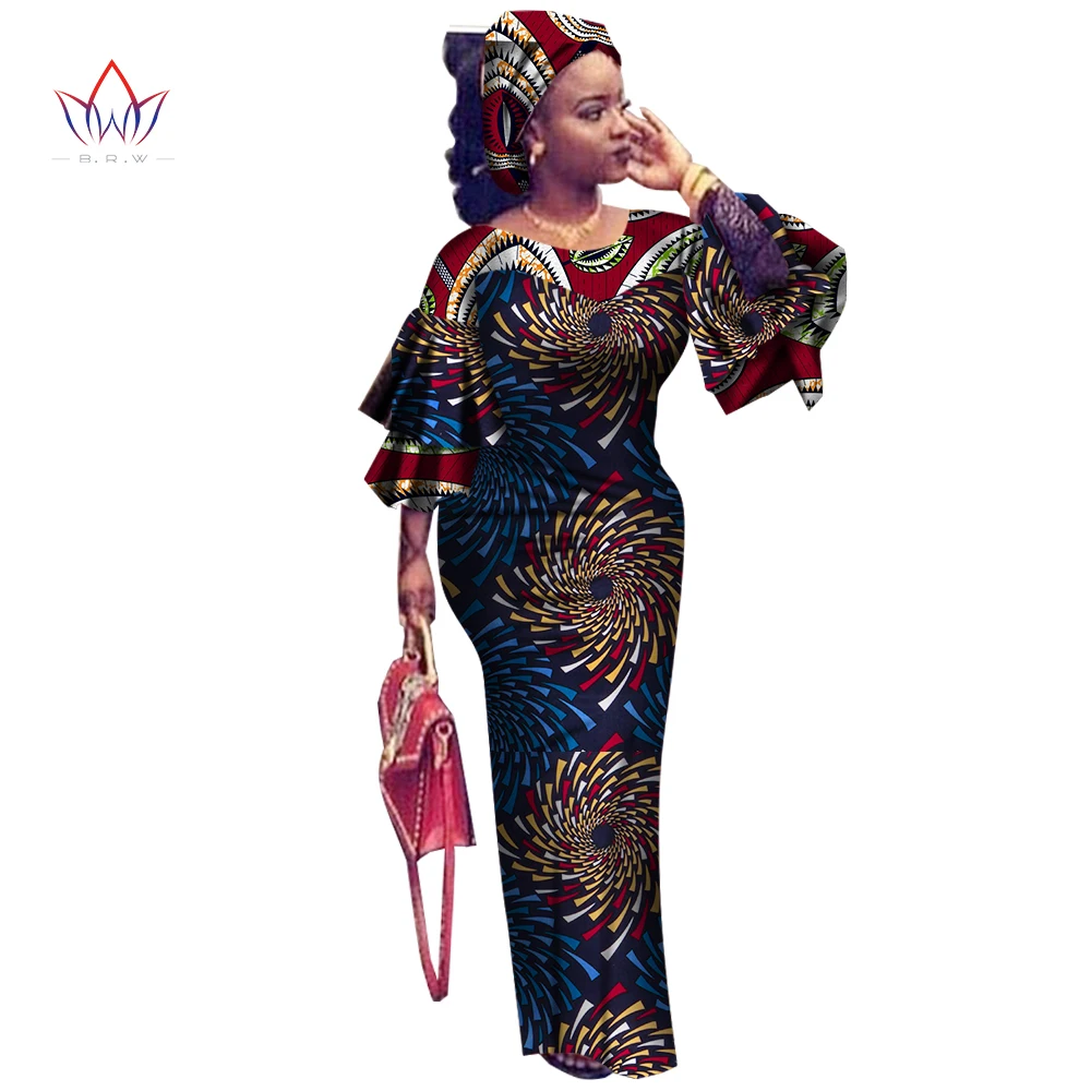 

Африканские платья для женщин, традиционное weding 2022, длинная вечерняя одежда, Дашики, Африканский стиль, богатый базин, женская одежда WY2561