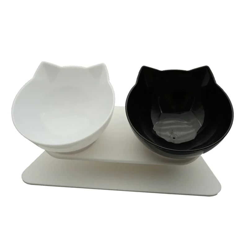 

For Non-Slip Double Cat Bowl Dog Bowl With Stand Pet Feeding Cat Water Bowl For Cats Food Pet Bowls For Dogs Feeder Product