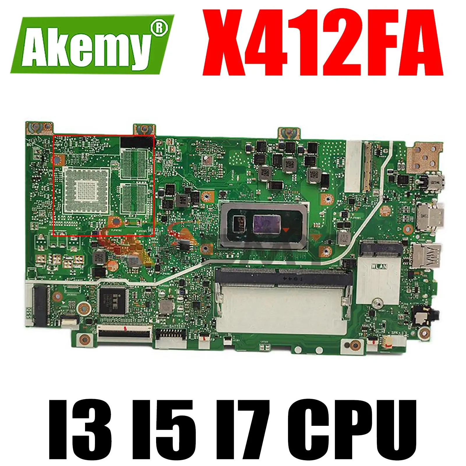 

X412FA Motherboard I3 I5 I7 CPU UMA for ASUS X412FA X412FJ X412FL X412F A412F F412F Laptop Motherboard Mainboard