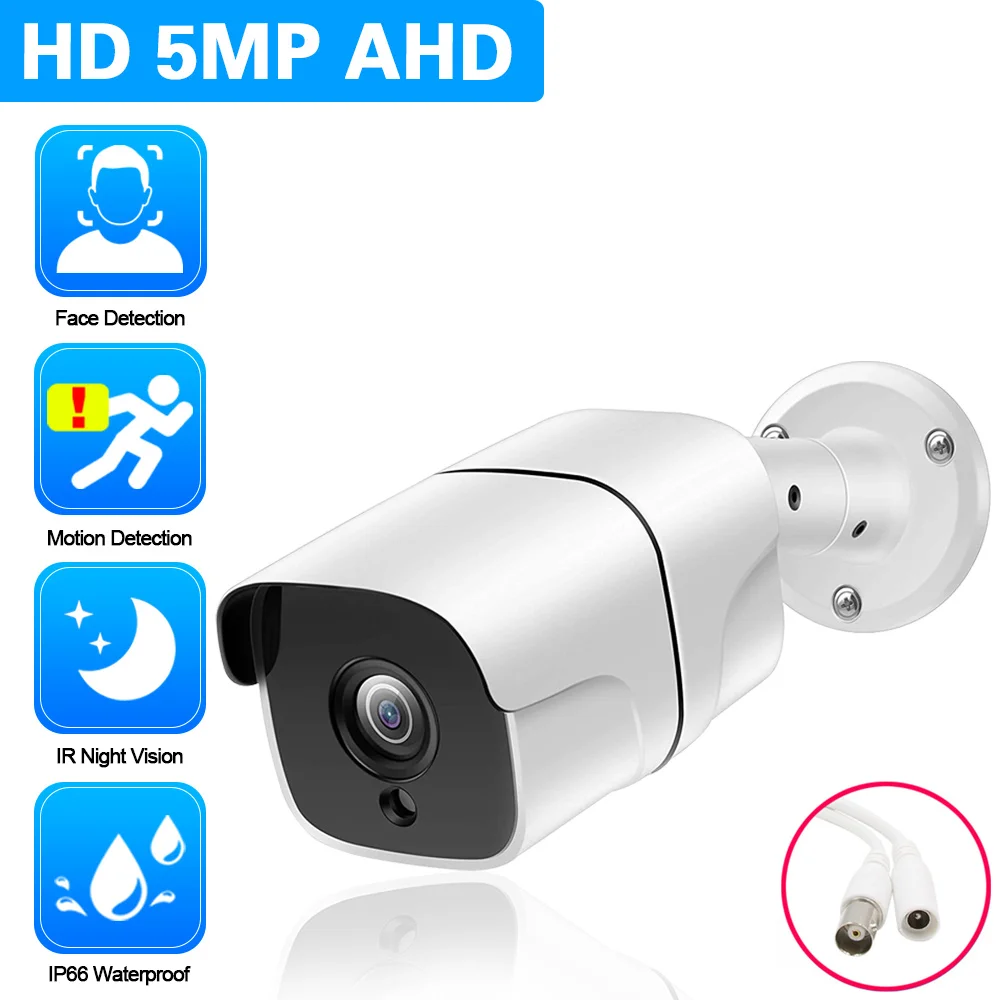 

White CCTV AHD Dome Camera 5MP HD Oudoor Indoor Home BNC Security Analog Camera XMEYE 2MP 1080P DVR Video Surveillance Cam H.265
