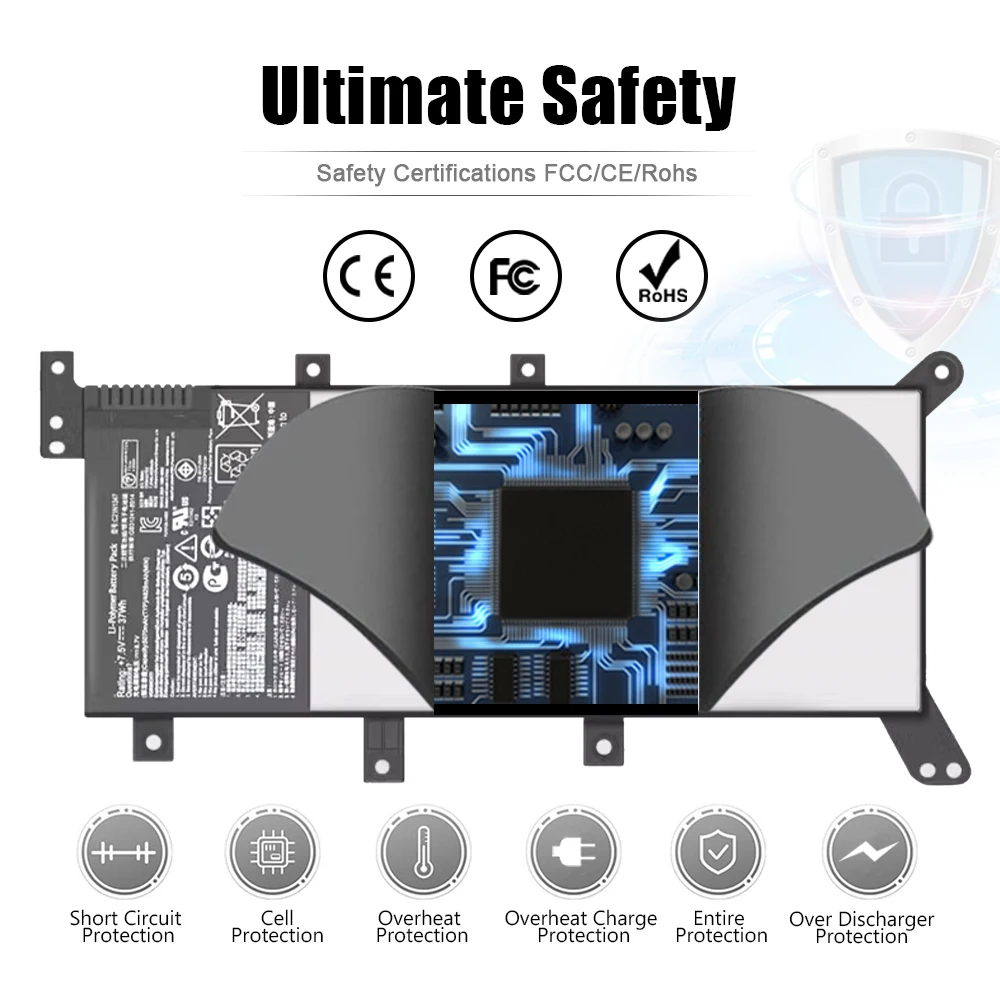 LISCN 37Wh C21N1347 Аккумулятор для ноутбука ASUS X554 X554L X555 X555L X555LN X555LD X555SJ X555MA F554 F554L F555