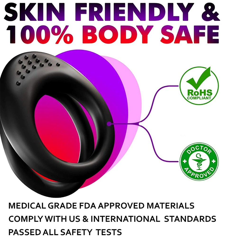 Силиконовое двойное кольцо для эрекции тянущиеся более твердые сильные кольца