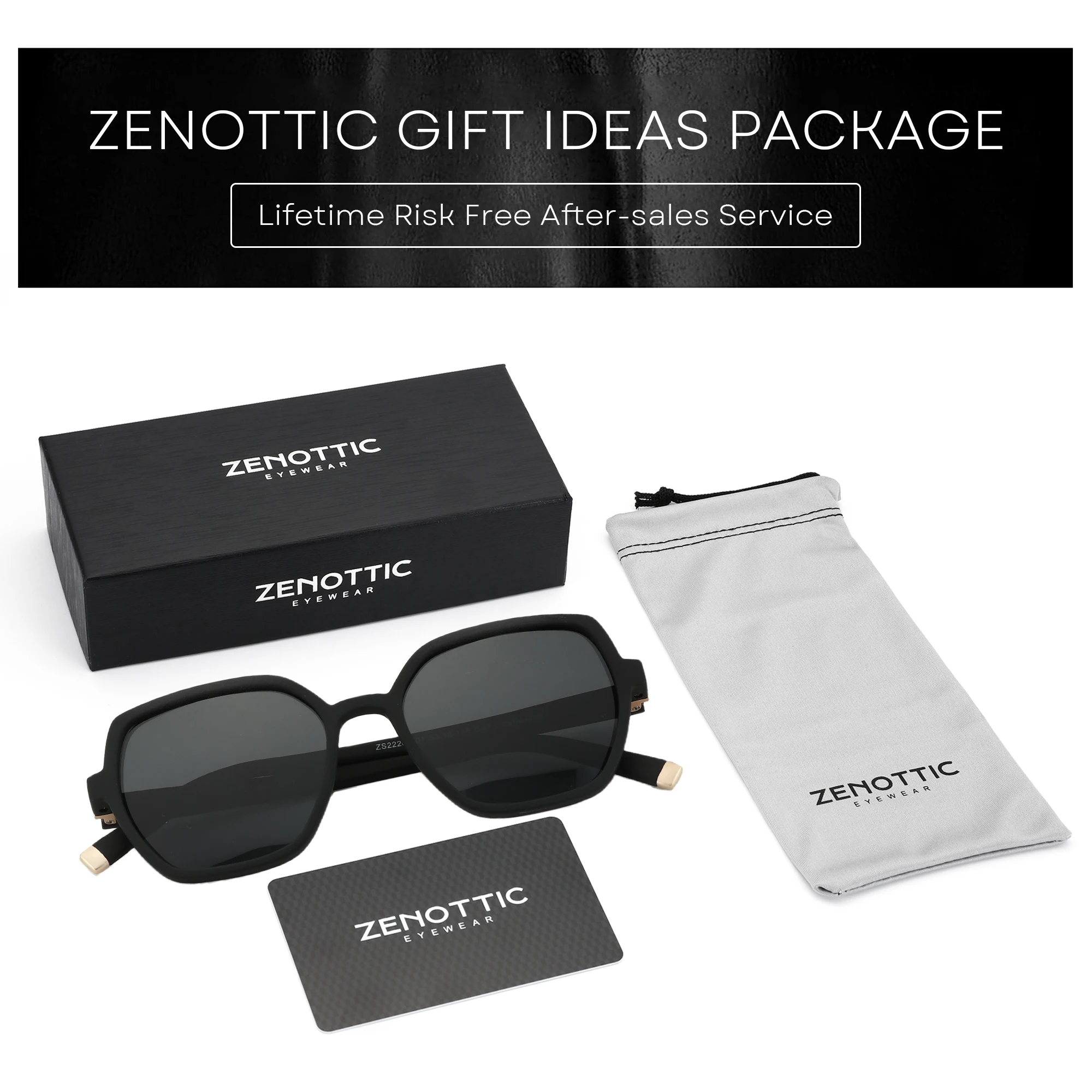 Ticz damskie okulary przeciwsłoneczne ZENOTTIC prostokątne spolaryzowane modny kształt motyla z geometrycznym modnym wzorem o...