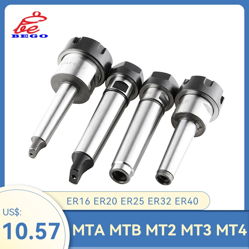 

MTA MTB MT2 MT3 MT4 ER16 ER20 ER25 ER32 ER40 Mohr's Taper Handle CNC Milling Machine Accessories Tools for ER11 ColletChuck