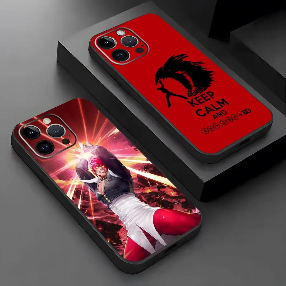 Фото Чехол для телефона Iori Yagami для iPhone 17 16e 15 14 13 12 11 Plus Mini Pro Max, мягкий черный противоударный чехол №2