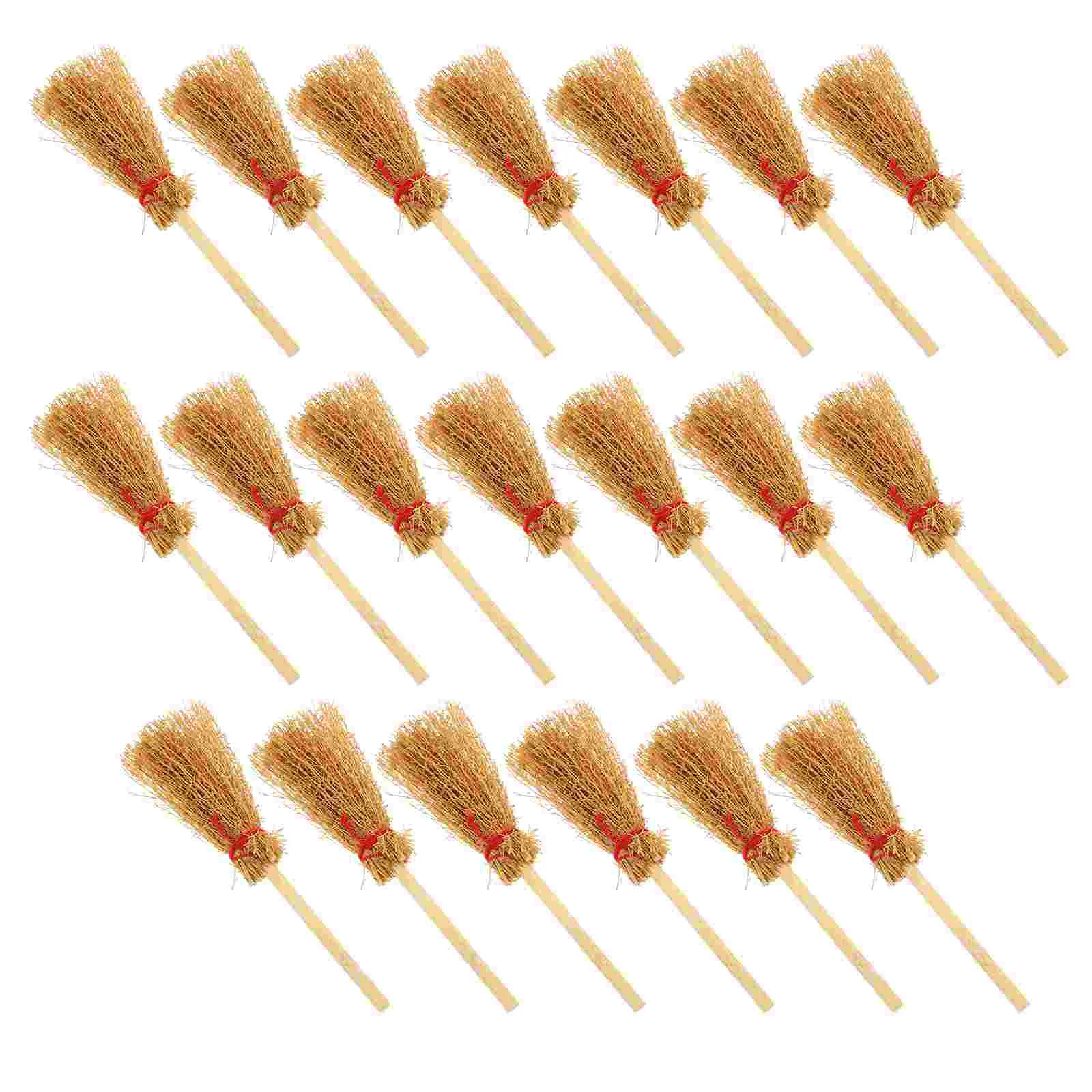 

Broomminiature Witch Decormops House Broomsmini Witches Straw Wood Small Mop Hanging Accessories Prop Decors Broomstick Models