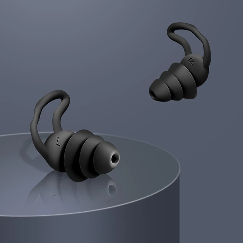

2Pcs/Pack Silicone Ear Plugs In-ear Fit 160 Degree On-ear Design for Kids Adults Studying Working 40 dB High snr