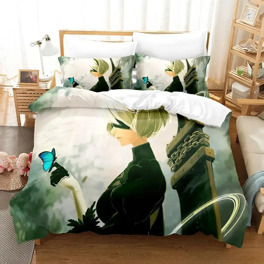 NieR Automata Bedding Set Single Twin Full Queen King Size Bed Adult Kid Bedroom Duvet cover Sets 3D Anime Sheet