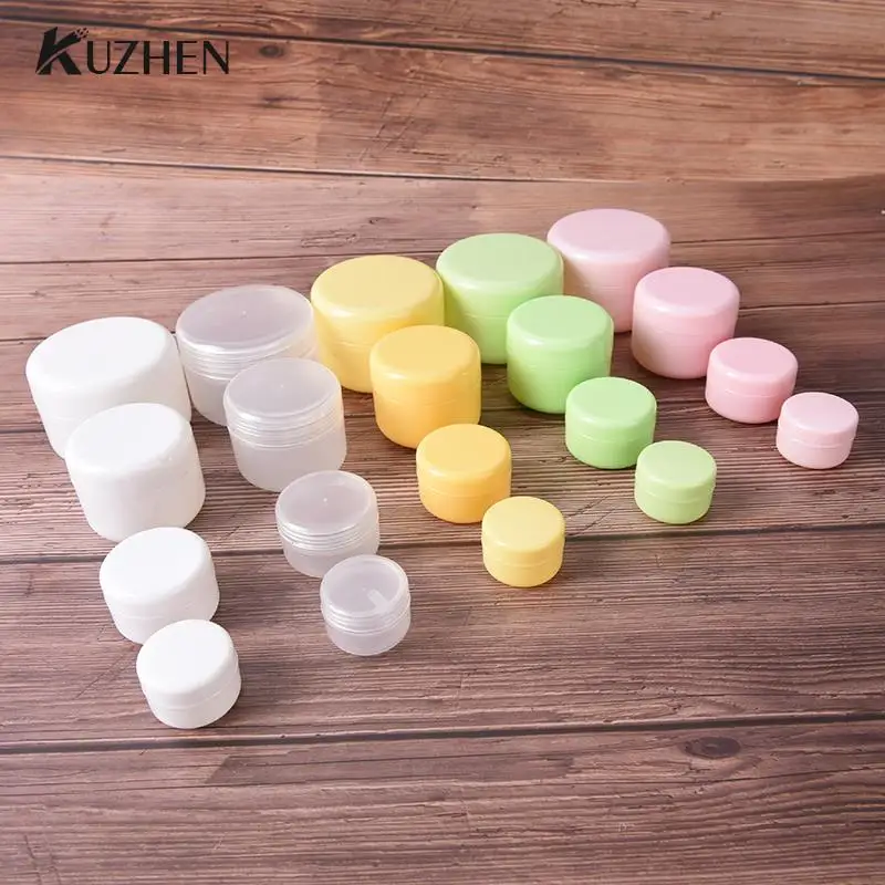 

10/20/50/100G Plastic Portable Cosmetic Travel Empty Jars Pots Makeup Cream Liquid Moisturizer Lip Balm Container Pocket