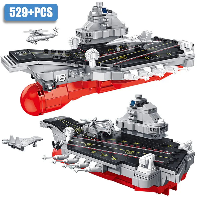

Military WW2 Series Navy Aircraft Fighter Carrier Model Building Blocks MOC Weapon Mini Battleship Bricks Toys Gift For Children