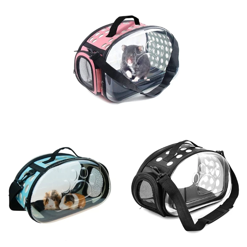 

Pet for Hamster-Carry Bag Small Animals Portable Travel Bags with Adjustable Belt Guinea-Pig Outgoing Carry Case