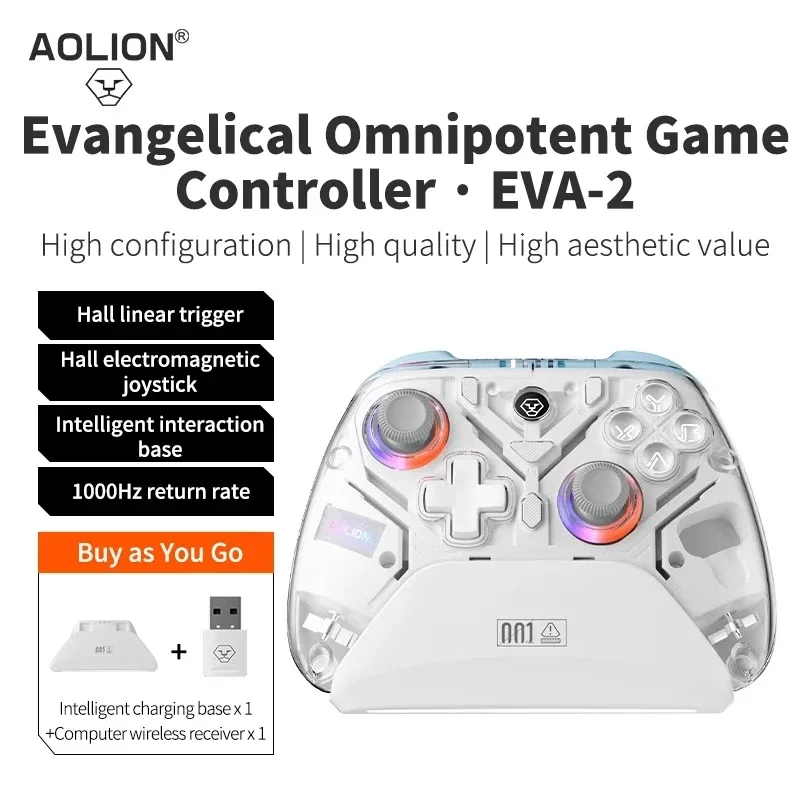 Игровой контроллер Aolion K10 с зарядной док-станцией беспроводной геймпад RGB