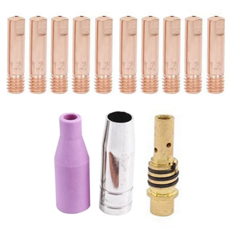 

13Pcs MB15AK Welding Torch Consumables Torch Gas Ceramic Nozzle Tip For 15AK MIG Welding Torch