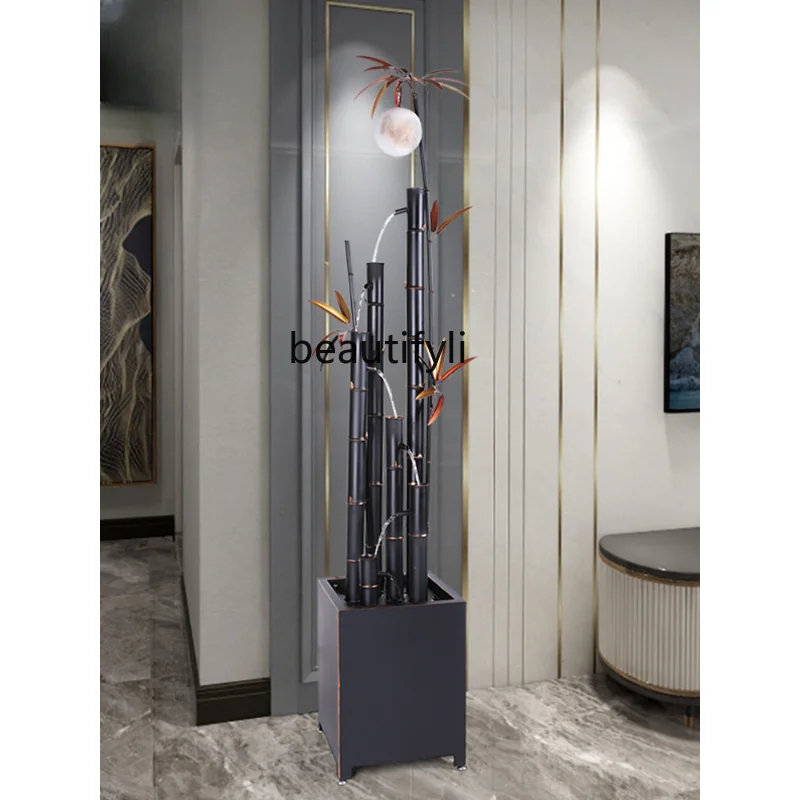 

Новый фонтан для воды в китайском стиле, украшения для дома рядом с ТВ, кабинет, напольные украшения, роскошный креативный вход в гостиную