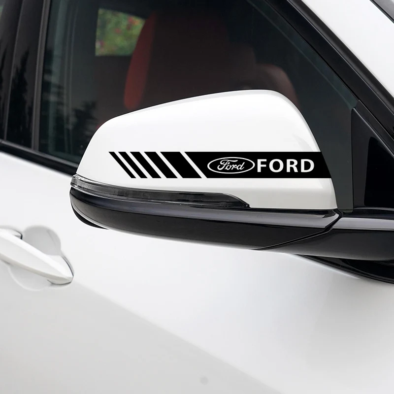 

2PCS Car Rearview Mirror Decoration Sticker Body Decal For Ford focus 2 focus 3 Fiesta EcoSport ESCORT Accessories