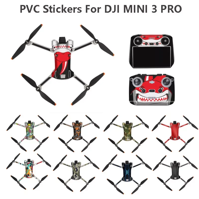 

Mini 3 Pro Stickers Drone Protective Film Waterproof Remote Decals Full Cover Skin For DJI Mini 3 Pro Drone Accessories