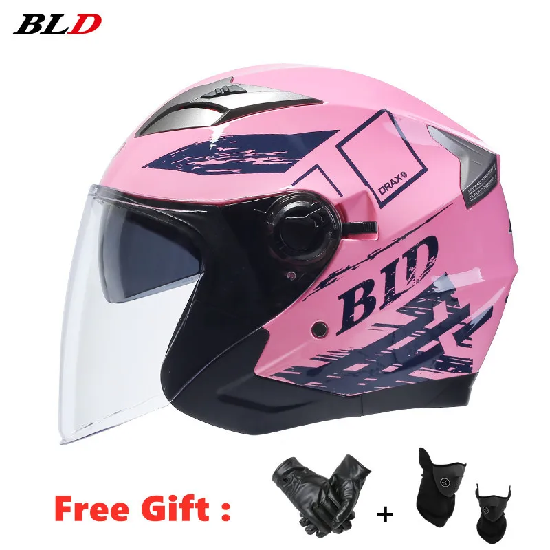 

BLD 708 Motorcycle Open Face Helmet Men And Women High Quality Helmet Summer Cap Lightweight 3/4 Cascos Capacete Simple Design
