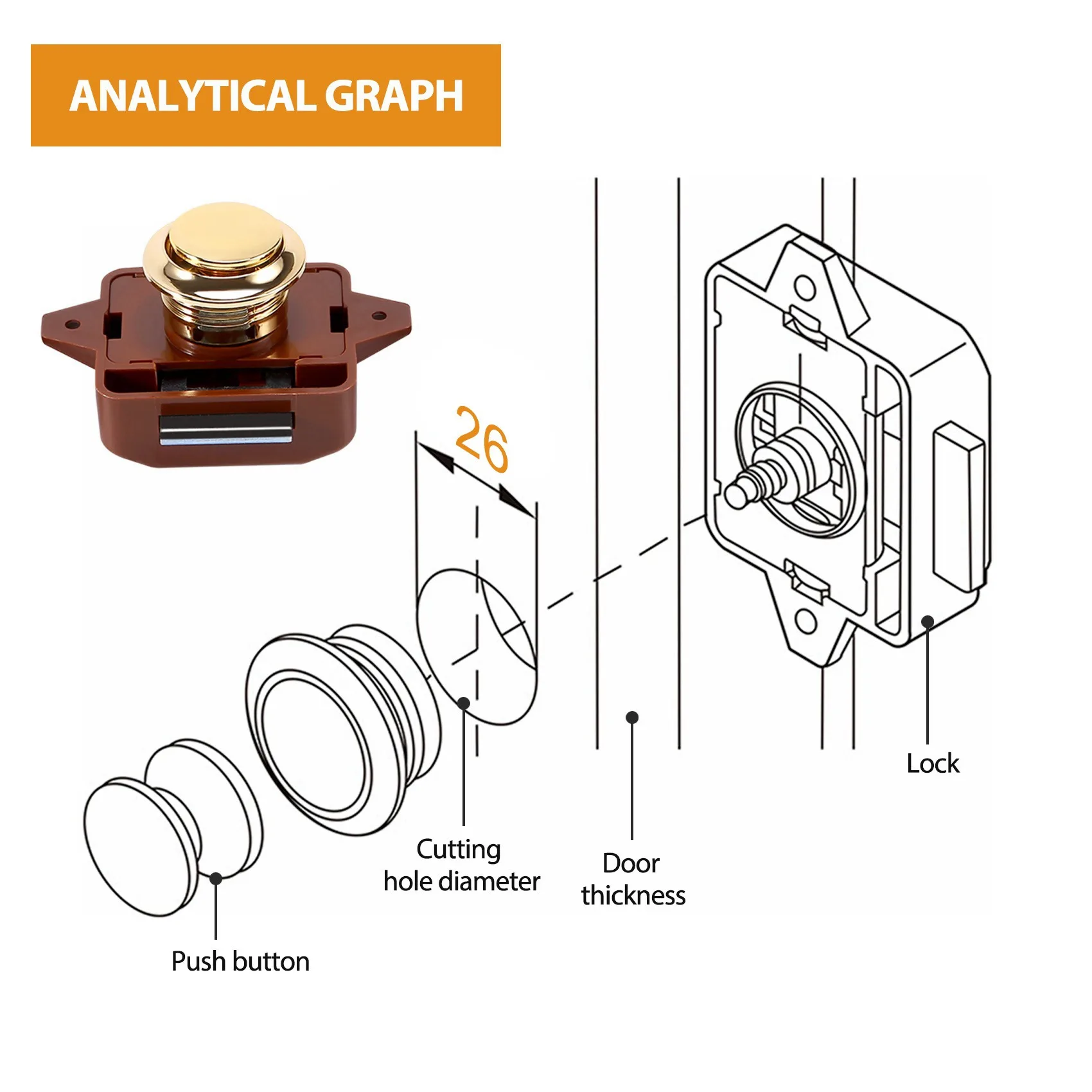 5 шт. дверная ручка без ключа замок для автофургона каравана лодки моторного
