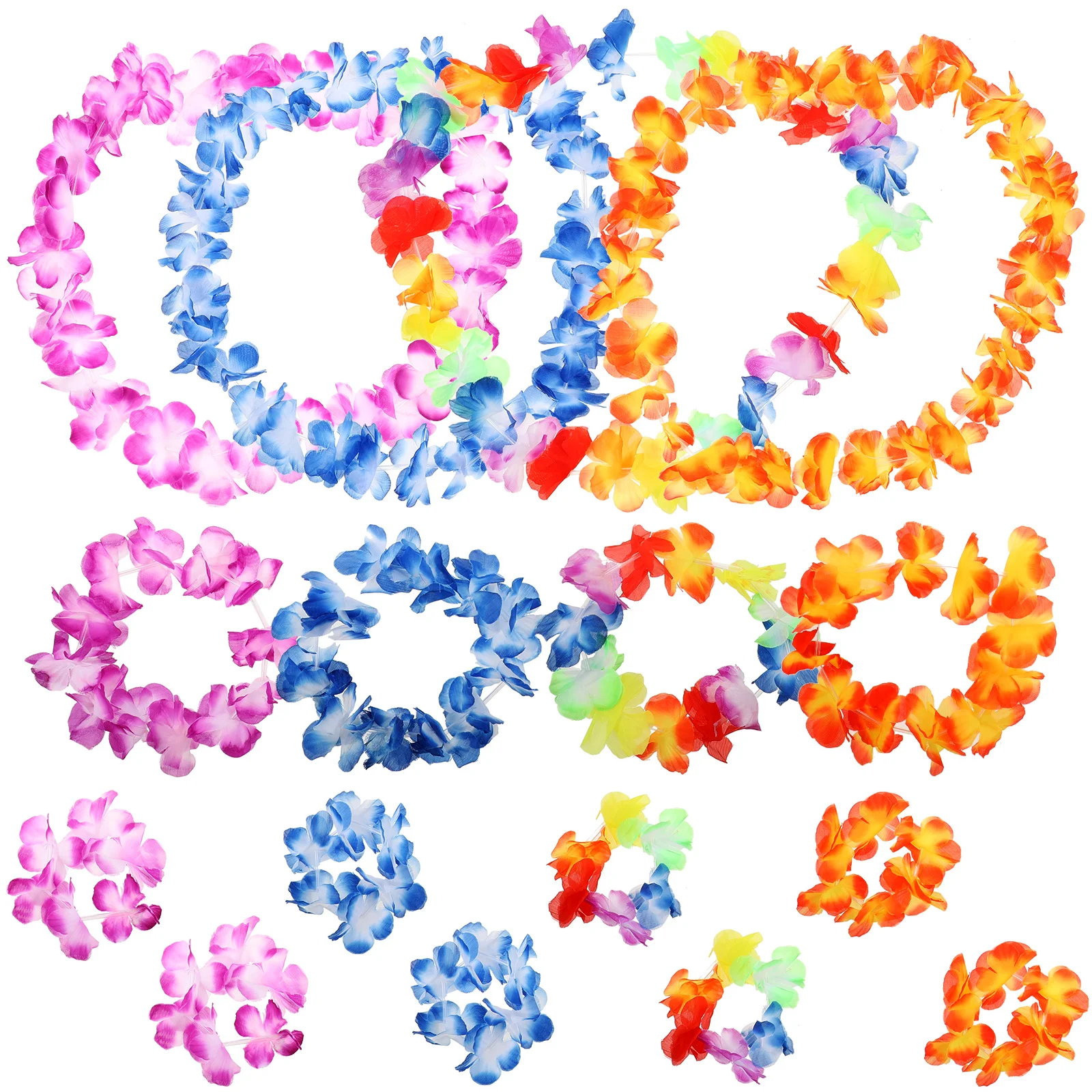 

Leis Luau Hawaiian Party Necklace Decorations Headbands Hawaii Skirt Flower Wristbands Floral Supplies Hula Headband