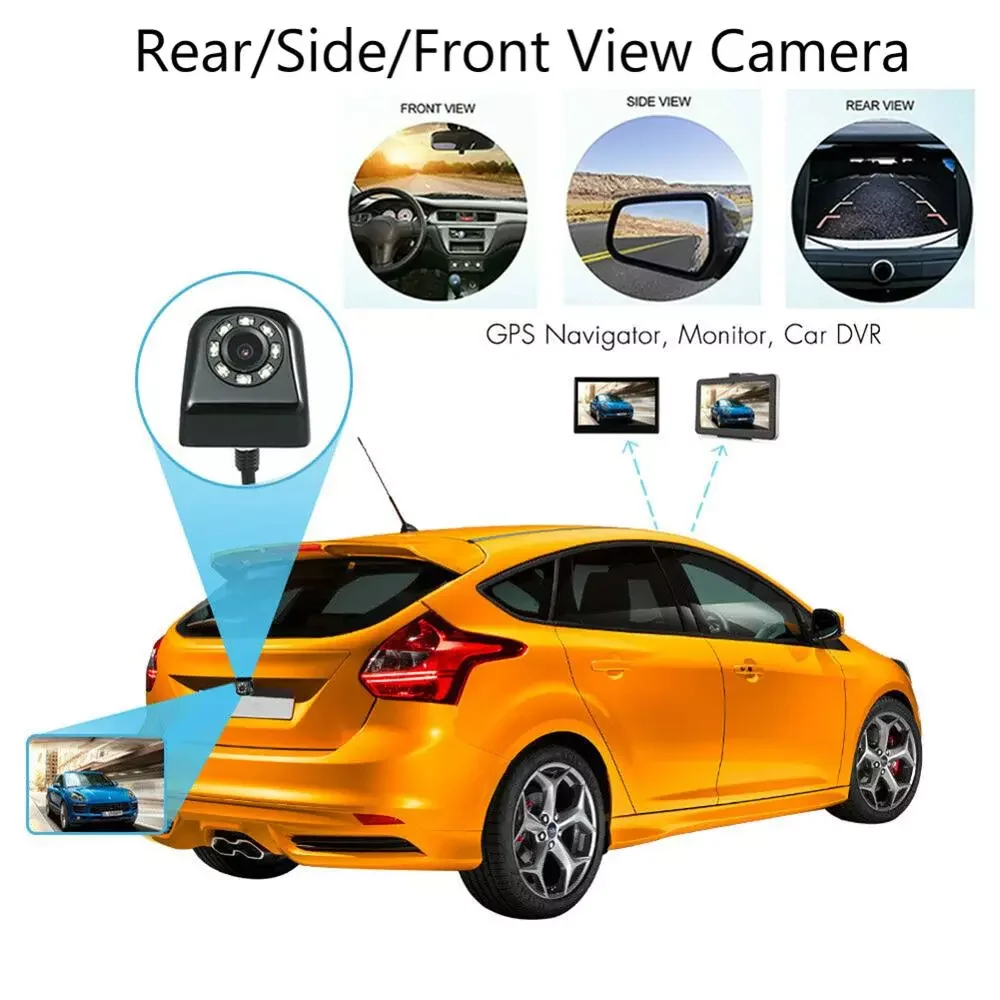 

Rear View Camera Metal body Camera Car Park Monitor 170 Degree Mini Car Parking Reverse Backup Camera With Light