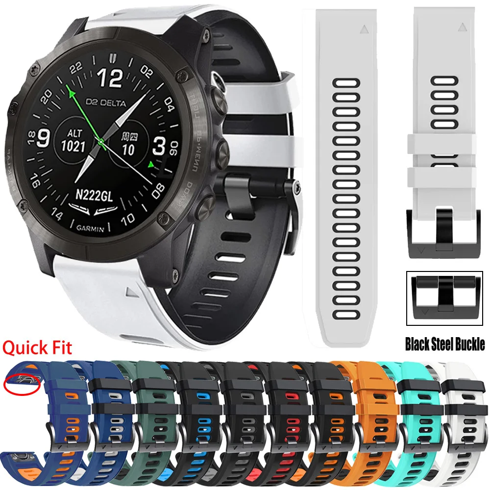 

Ремешок для наручных часов Garmin D2 Delta PX Bravo/charли/Fenix 7X, быстросъемный спортивный браслет для умных часов, 26 мм 22 мм