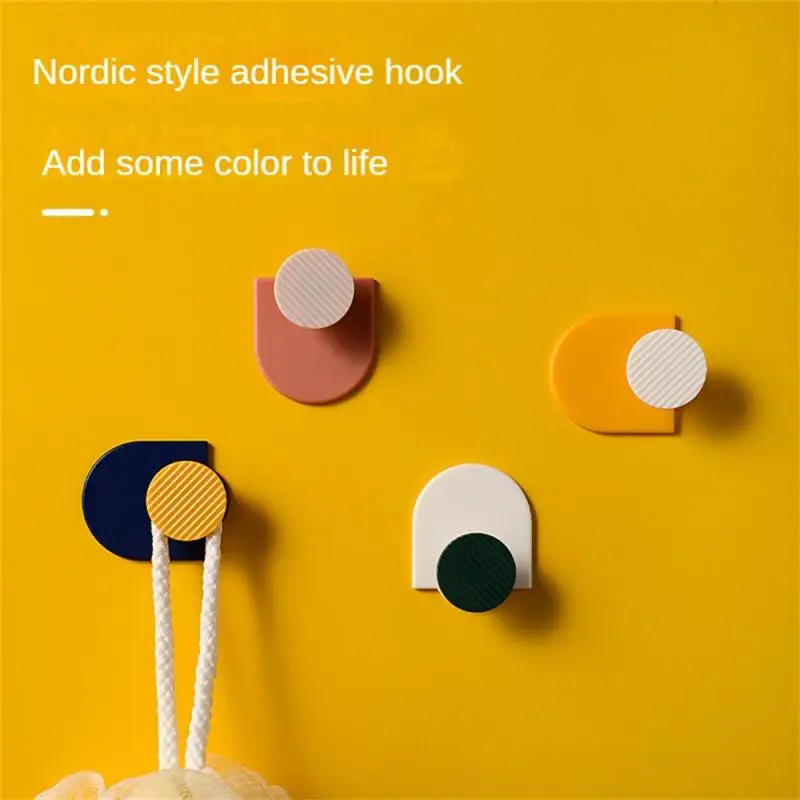 

Non-perforated Adhesive Hook Multifunctional Seamless Key Door Clothes Hook Kitchen Bathroom Strong Hook Wall Hanging Door Hook