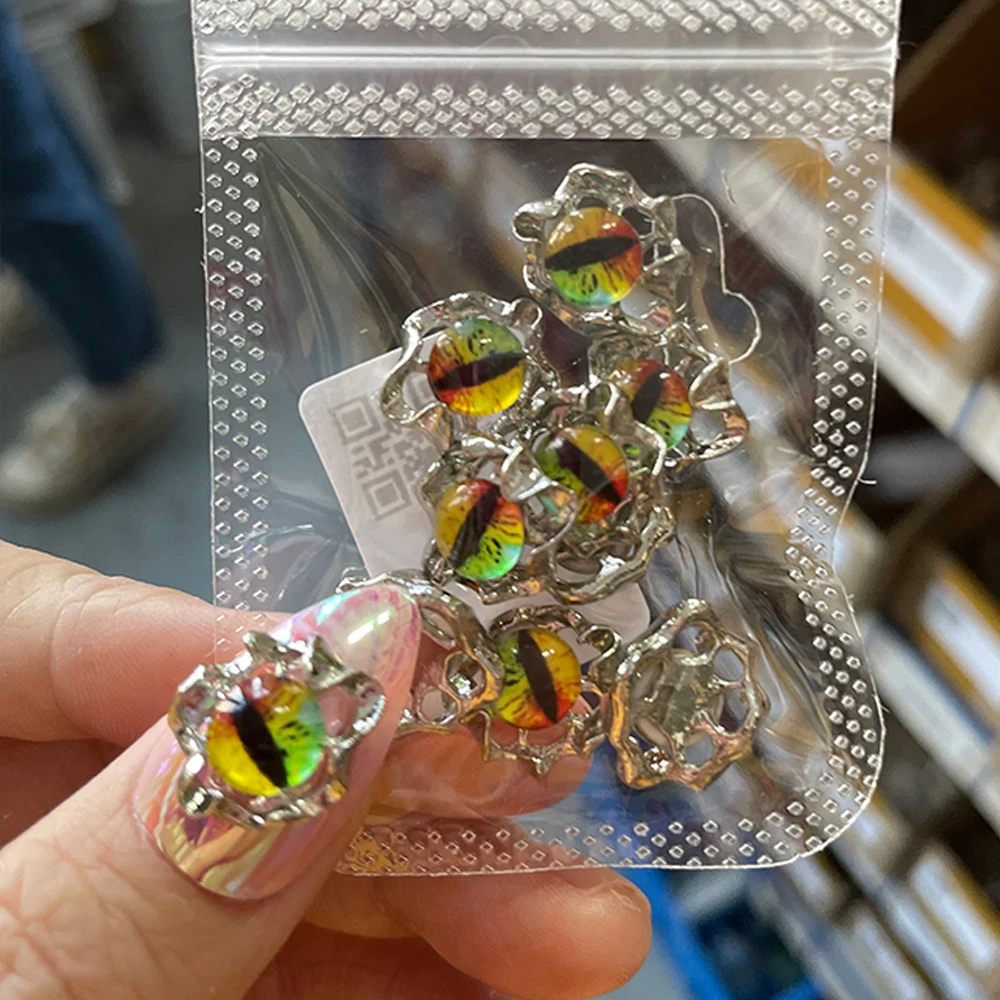 10 шт. подвески для ногтей с голубыми глазами