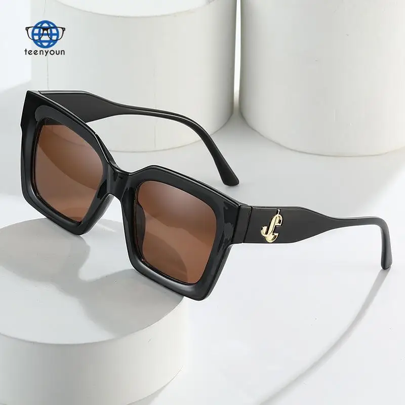 

Очки солнцезащитные Teenyoun женские квадратные, роскошные брендовые Модные цветные солнечные очки в стиле панк, 2022