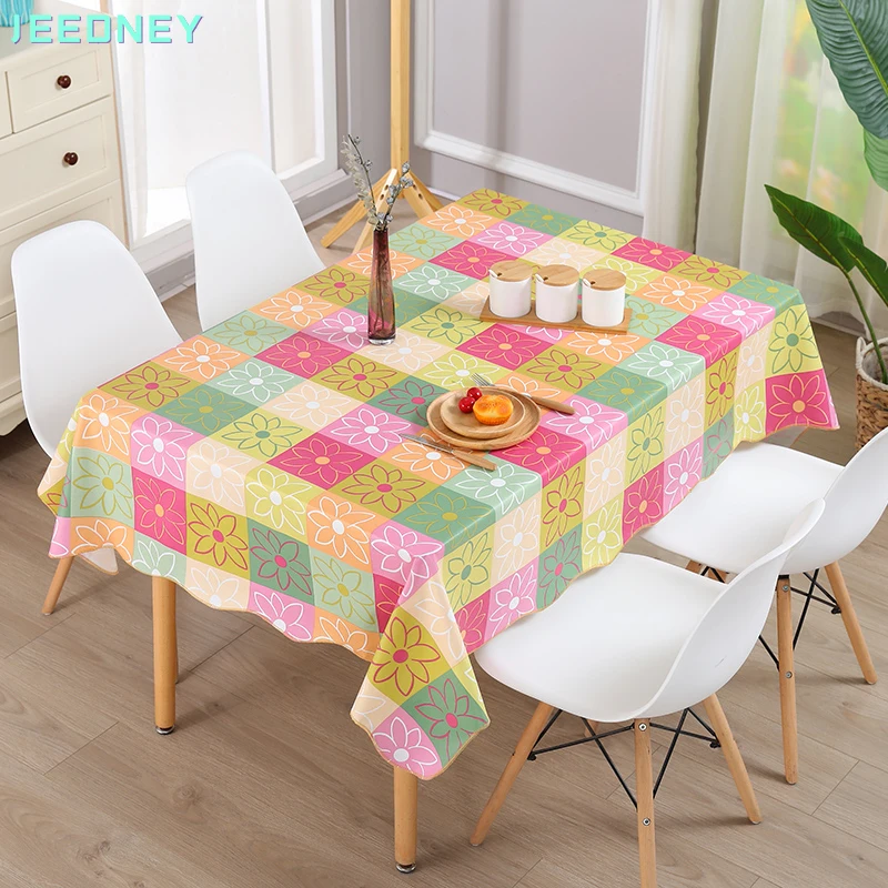 

Plaid Printing PEVA Table Cloth Rectangular Table Desk Cover Tablecloth Waterproof Stain Tablecloths Oilcloth Tapete Mantel Mesa