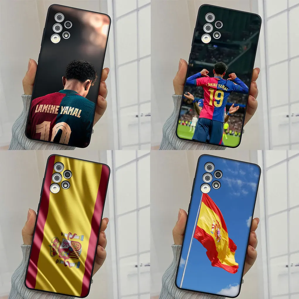 Испания Футбол No 19 Флаг для Xiaomi Redmi Note 14 13 ProPlus A4 A3 Pro Plus 13C 14C Pro+ 5G 4G Чехол телефона