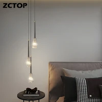 blackgold led all copper pendant lamp srystal bedside light for living room bedroom cafe bar decor small hanging light fixtures