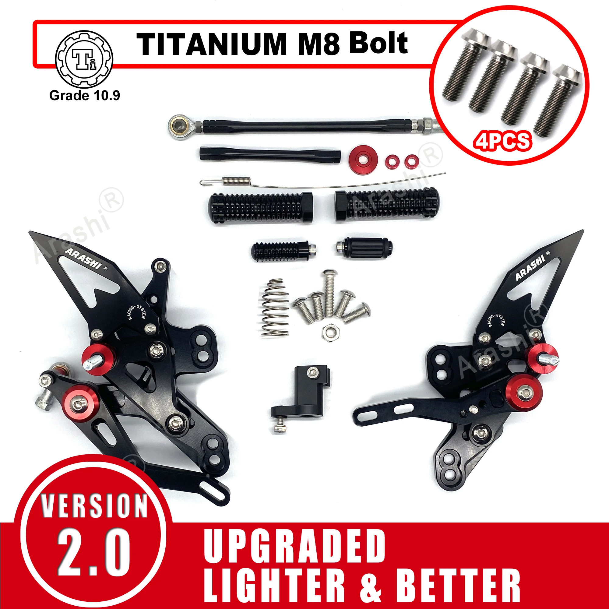 

Регулируемая подставка для ног ARASHI с ЧПУ для HONDA CBR650R/CB650R/CBR650F 2019-2025 2020 2021 Педаль для ног для водителя CBR 650 R