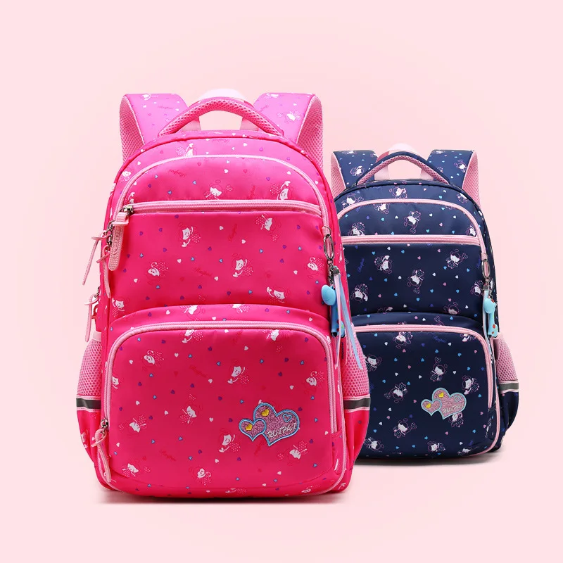 Primary School Students Backpacks Light Flip Children Large Capacity Lovely Waterproof Backpack for Girl Boy