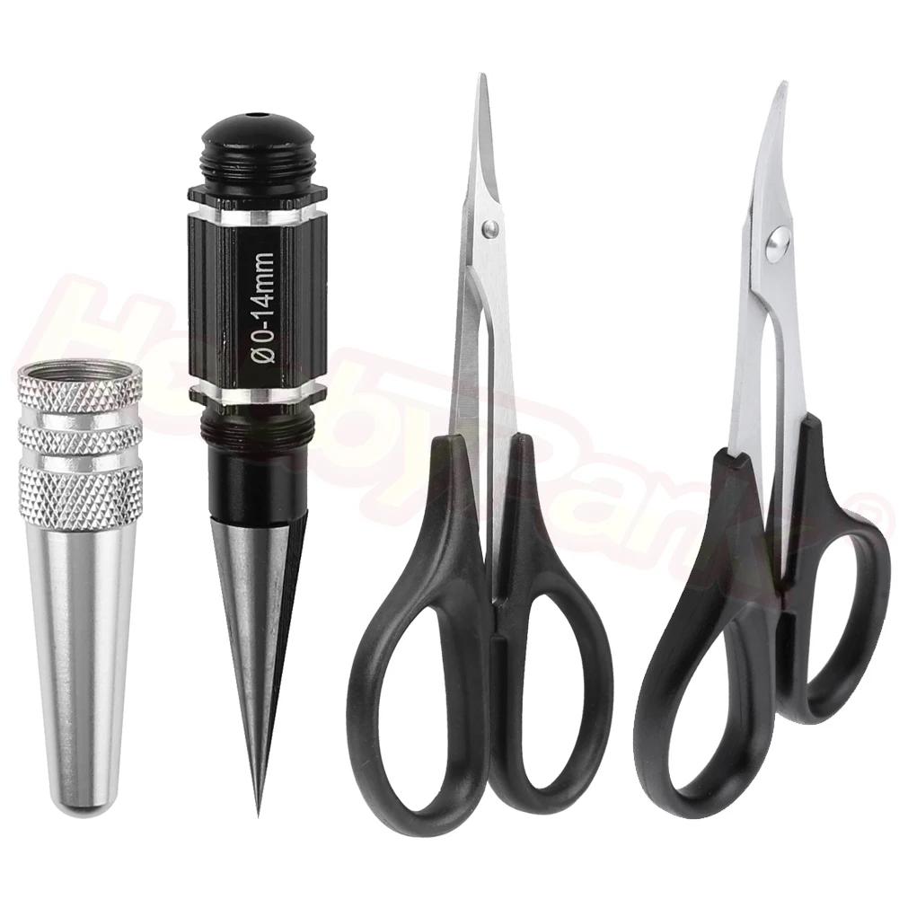 

Расширитель кузова HobbyPark RC, изогнутые и прямые ножницы для Lexan RC, набор монтажных инструментов для кузова автомобиля, отверстие 0-14 мм